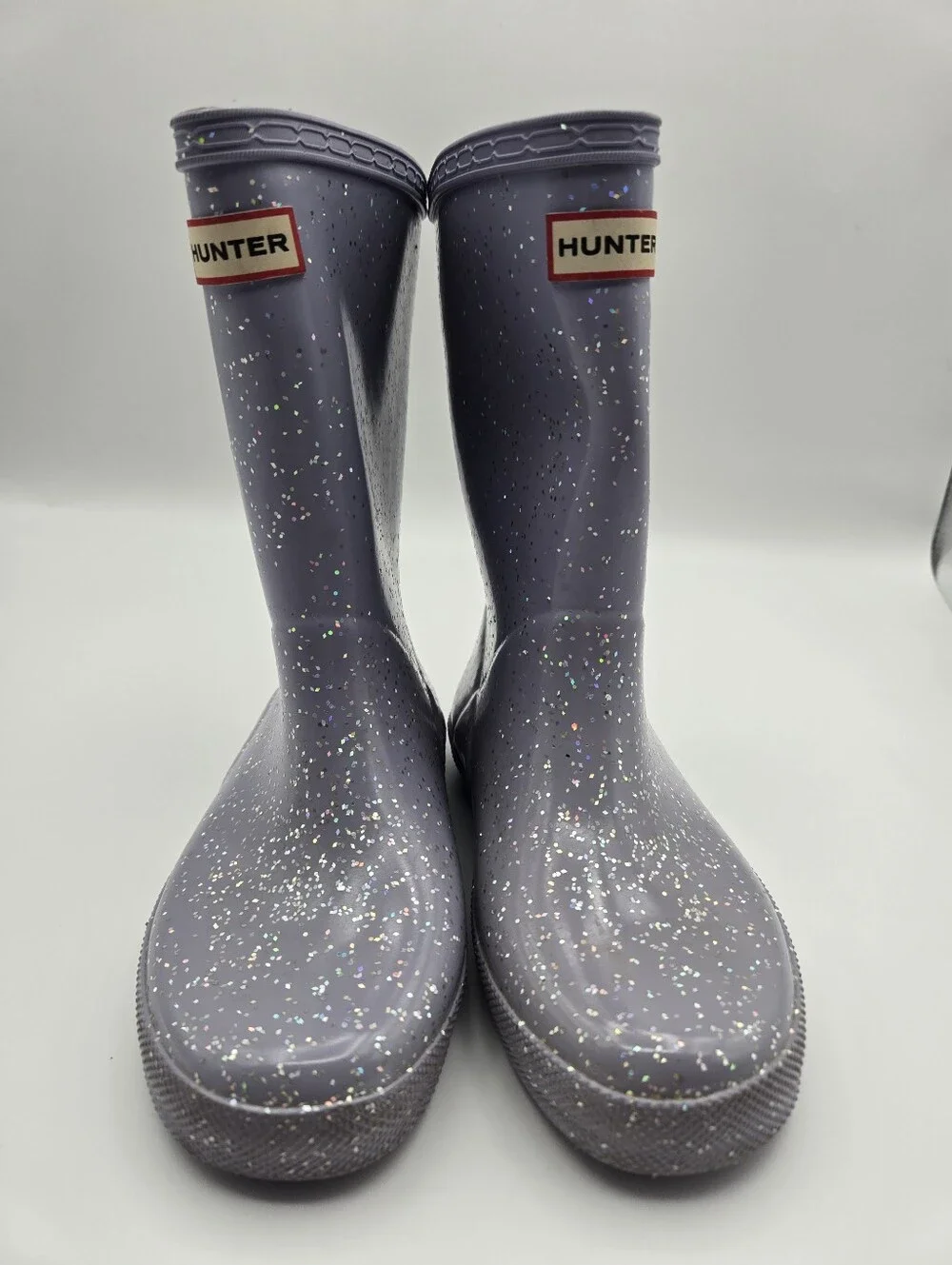 Hunter Lavender Purple Glitter Sparkle Rain Boots Little Girls Size US 1